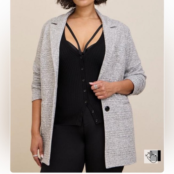 Torrid Studio Double Knit Boyfriend Blazer size 2 - Picture 3 of 8